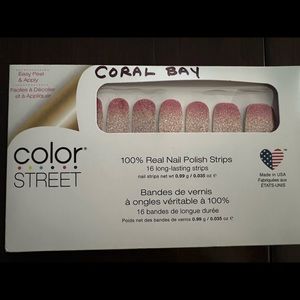 Coral bay color street nail strips